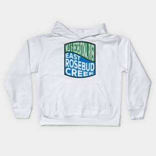 East Rosebud Creek Wild and Recreational River wave Kids Hoodie